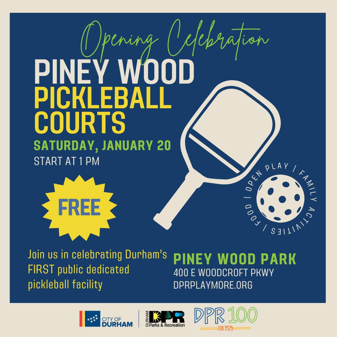No te pierdas la gran inauguración de canchas de Pickleball de Durham