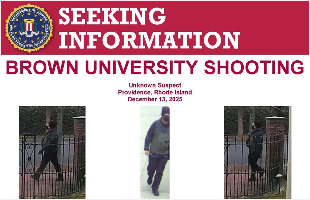 Imagen cedida del cartel de búsqueda del sospechoso del tiroteo en la Universidad de Brown este martes, en Providence, Rhode Island (EE.UU.). EFE/ FBI