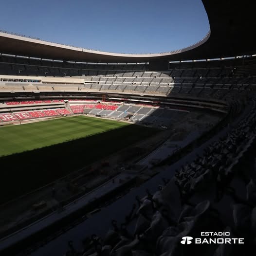 Vista de las remodelaciones del Estadio Azteca